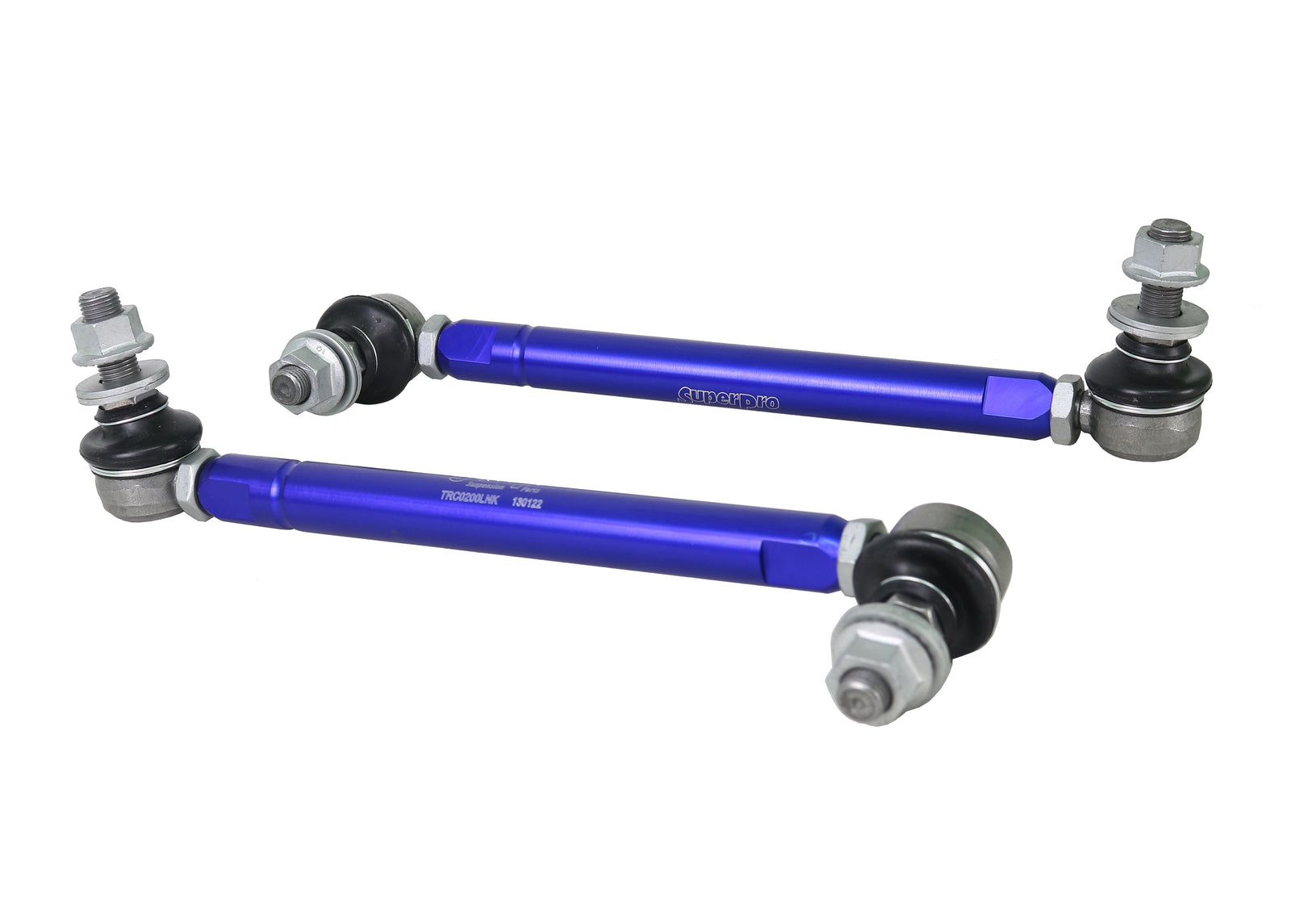 SuperPro - Front Sway Bar Link Kit - Heavy Duty Adjustable (254mm-305mm Length, 12mm Studs) - TRC12200