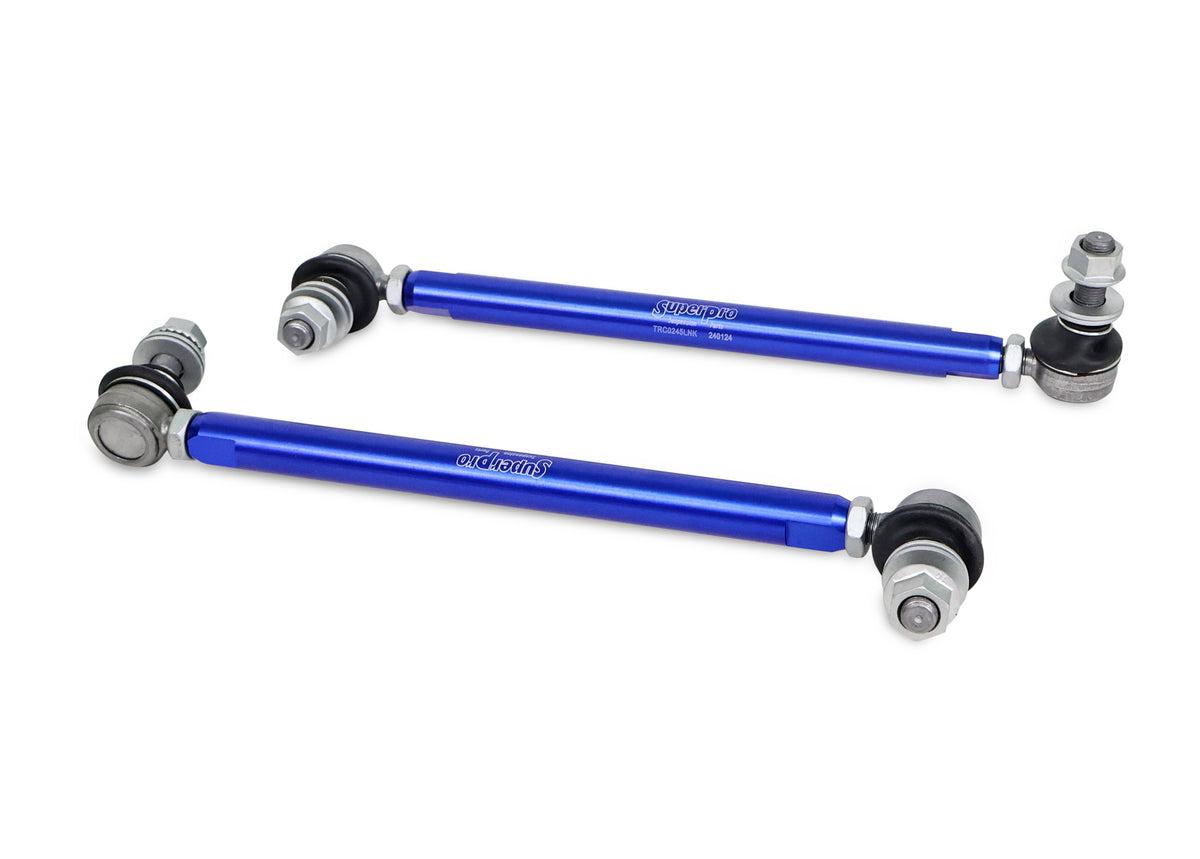 SuperPro - Front Sway Bar Link Kit - Heavy Duty Adjustable (300mm-345mm Length, 12mm Studs) - TRC12245