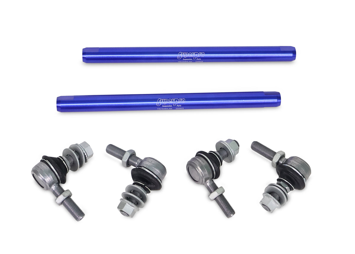 SuperPro - Front Sway Bar Link Kit - Heavy Duty Adjustable (320mm-365mm Length, 12mm Studs) - TRC12265