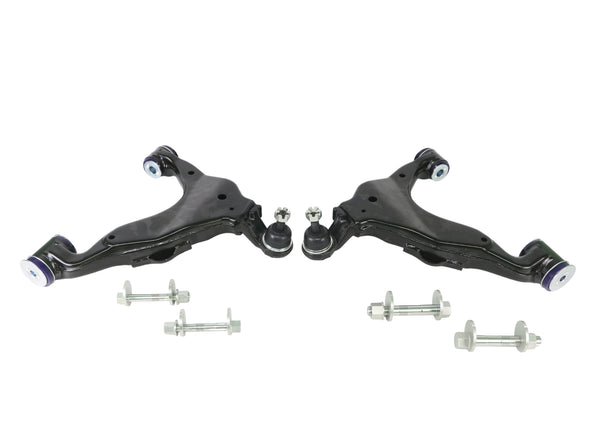 SuperPro - Front Lower Control Arm and Camber Pin Kit - Double Offset Extended Range of Adjustment - TRC482