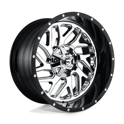 Fuel Off-Road Aluminum Wheels 20X12 Triton D211 Chrome W/ Gloss Black Lip
