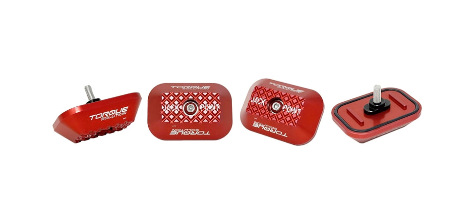 Torque Solution Billet Jack Pad for GR Supra / BMW / Mini Cooper - Red