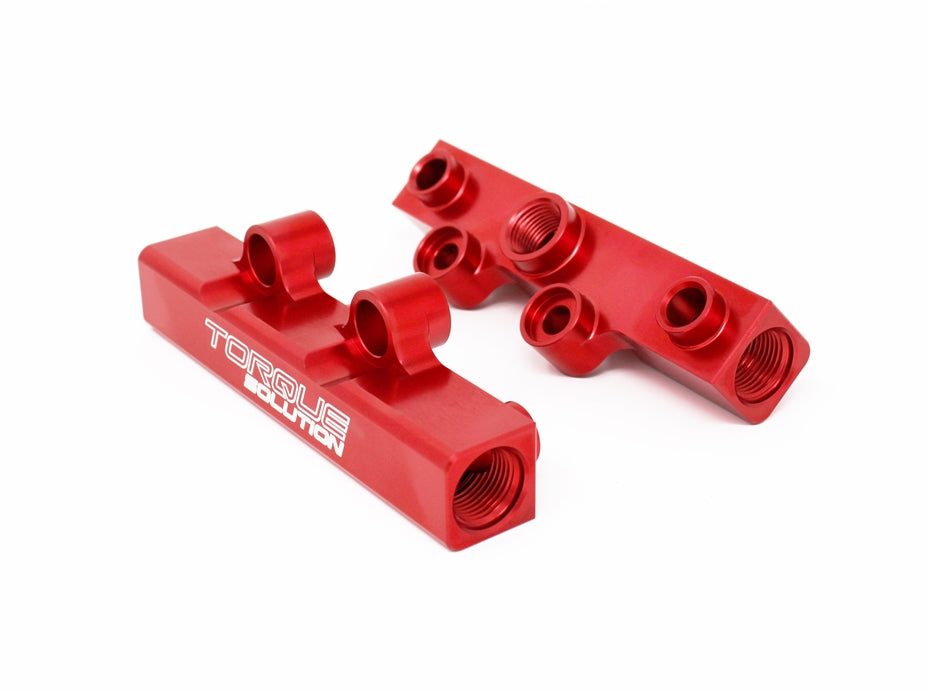 Torque Solution Top Feed Fuel Rails: 02-14 Subaru WRX / 07-18 STI - Red - TS-SU-400R.2