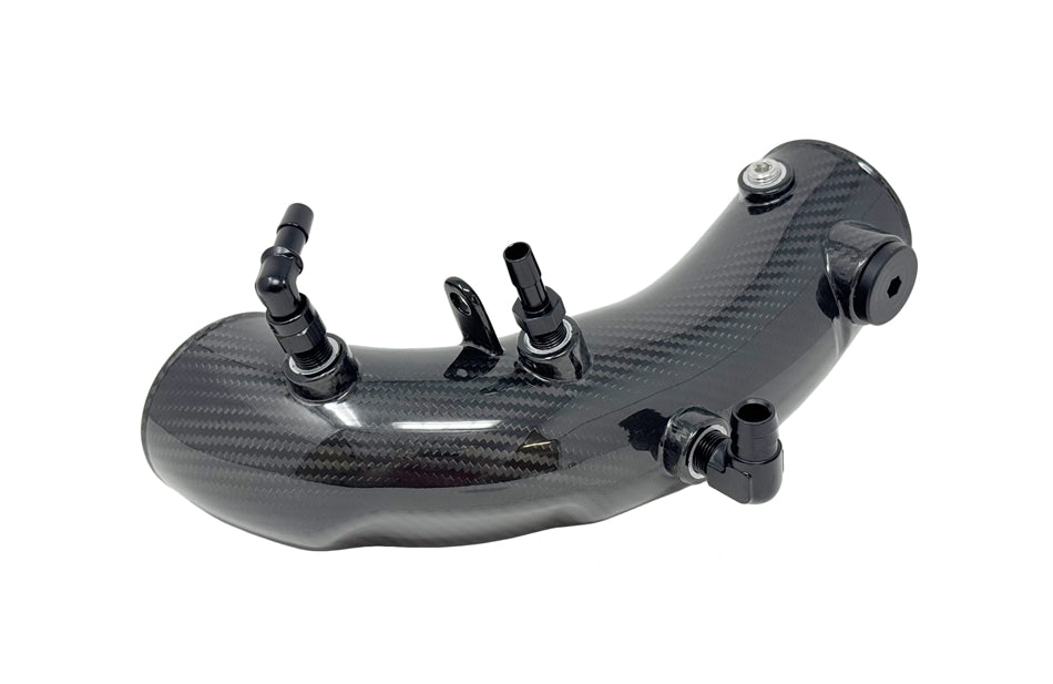 Torque Solution HD Hard Turbo Inlet: Subaru WRX 02-07, STI 04-21 - Carbon Fiber - OEM / 3.3in Inlet - TS-SU-881CF-84