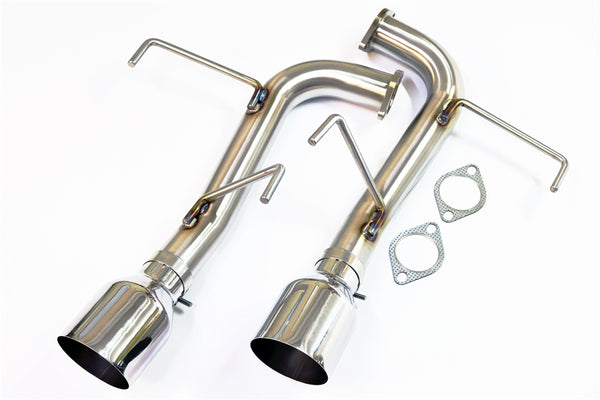 Torque Solution Stainless Axle Back Exhaust: Subaru WRX 15-25 / STI 15-21 - TS-SU-883-S for 2015-2025 Subaru WRX - front view