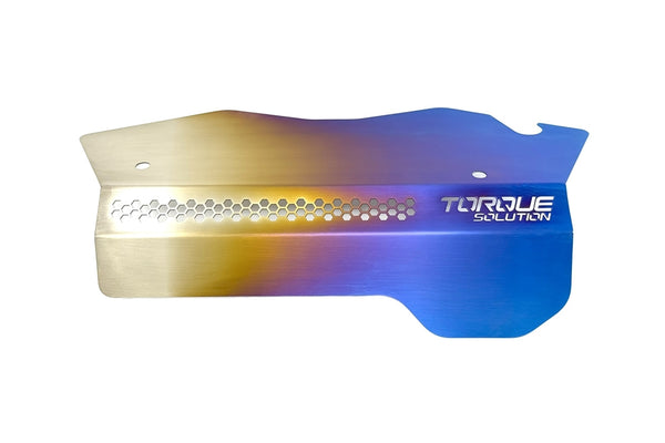 Torque Solution 2022+ Subaru WRX Engine Pulley Cover - Titanium Burnt Purple/Blue - TS-SU-895 for 2022-2025 Subaru WRX - fron