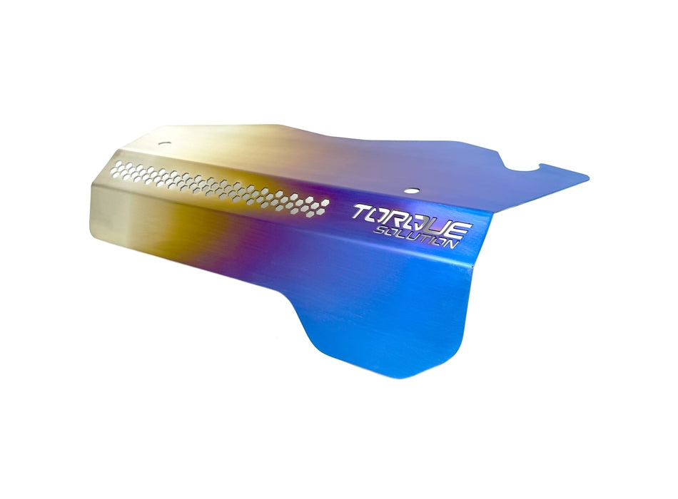 Torque Solution 2022+ Subaru WRX Engine Pulley Cover - Titanium Burnt Purple/Blue - TS-SU-895