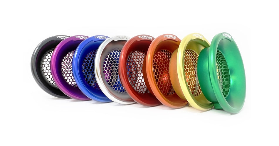 Torque Solution Billet Turbo Velocity Stack Shield For 4in Inlet - Purple - TS-VS-740-PR