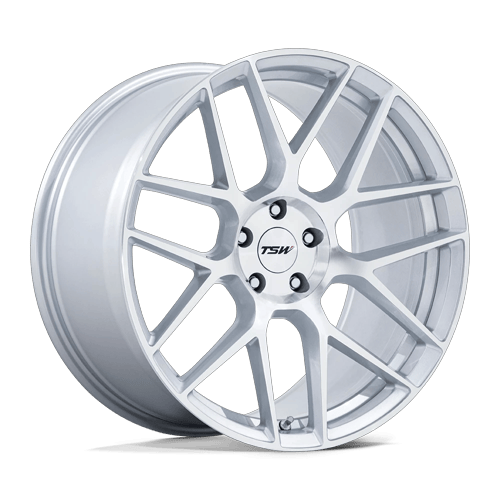 TSW Tw002 Lasarthe 22X10.5 5X114.3 +38MM Gloss Silver Machined