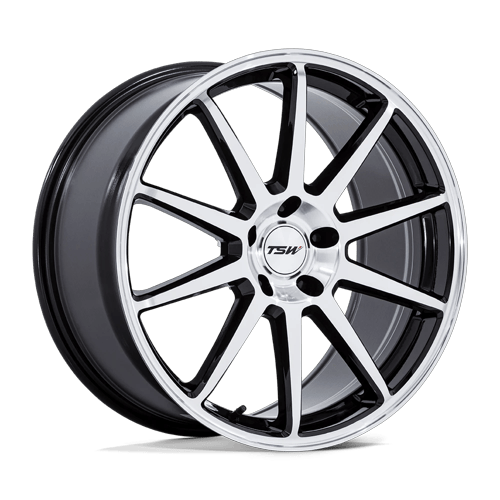 TSW Tw004 Canard 19X10.5 5X112 +35MM Gloss Black W/ Machined Face