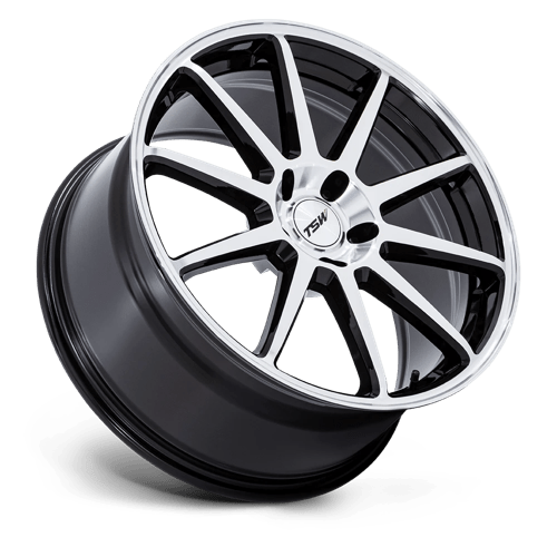 TSW Tw004 Canard 19X10.5 5X114.3 +43MM Gloss Black W/ Machined Face