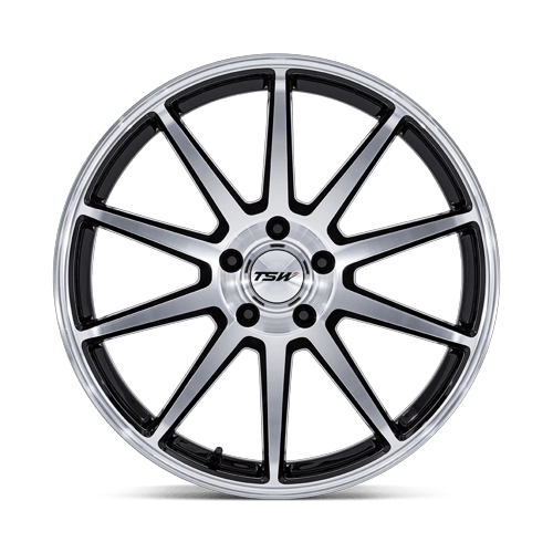 TSW Tw004 Canard 19X10.5 5X112 +35MM Gloss Black W/ Machined Face