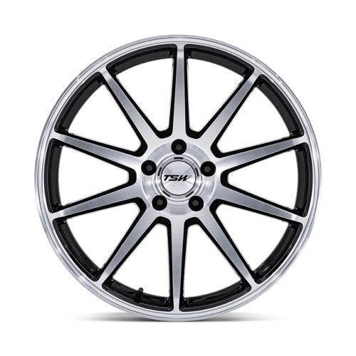 TSW Tw004 Canard 19X8.5 5X112 +42MM Gloss Black W/ Machined Face