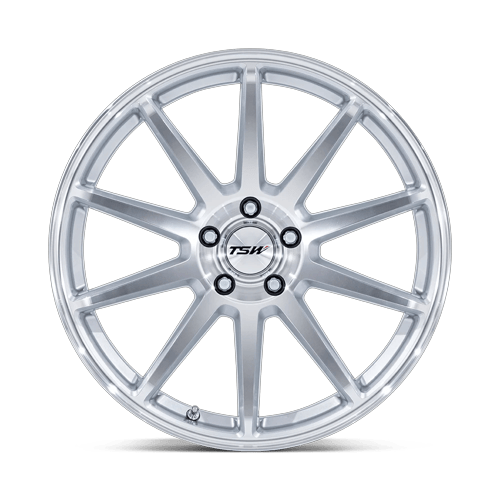 TSW Tw004 Canard 19X10.5 5X114.3 +43MM Gloss Silver W/ Machined Face