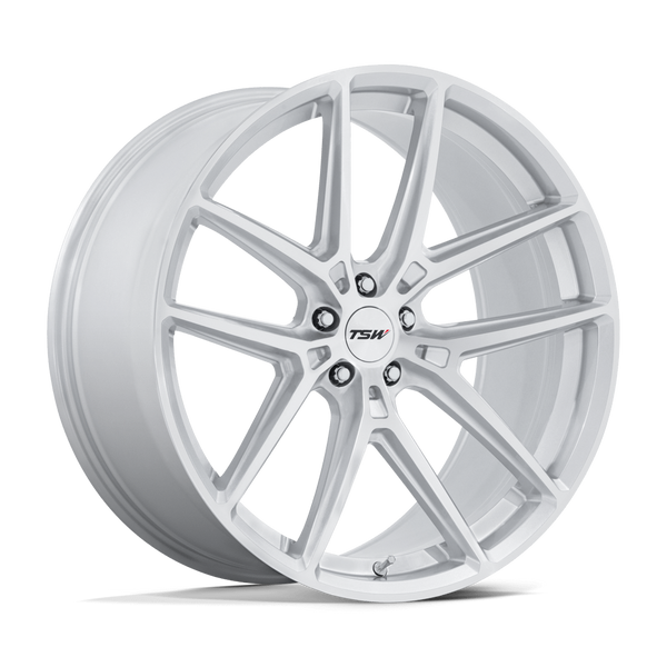 TSW Tw006 Imola 20X9 5X112 +45MM Gloss Silver W/ Machined Face