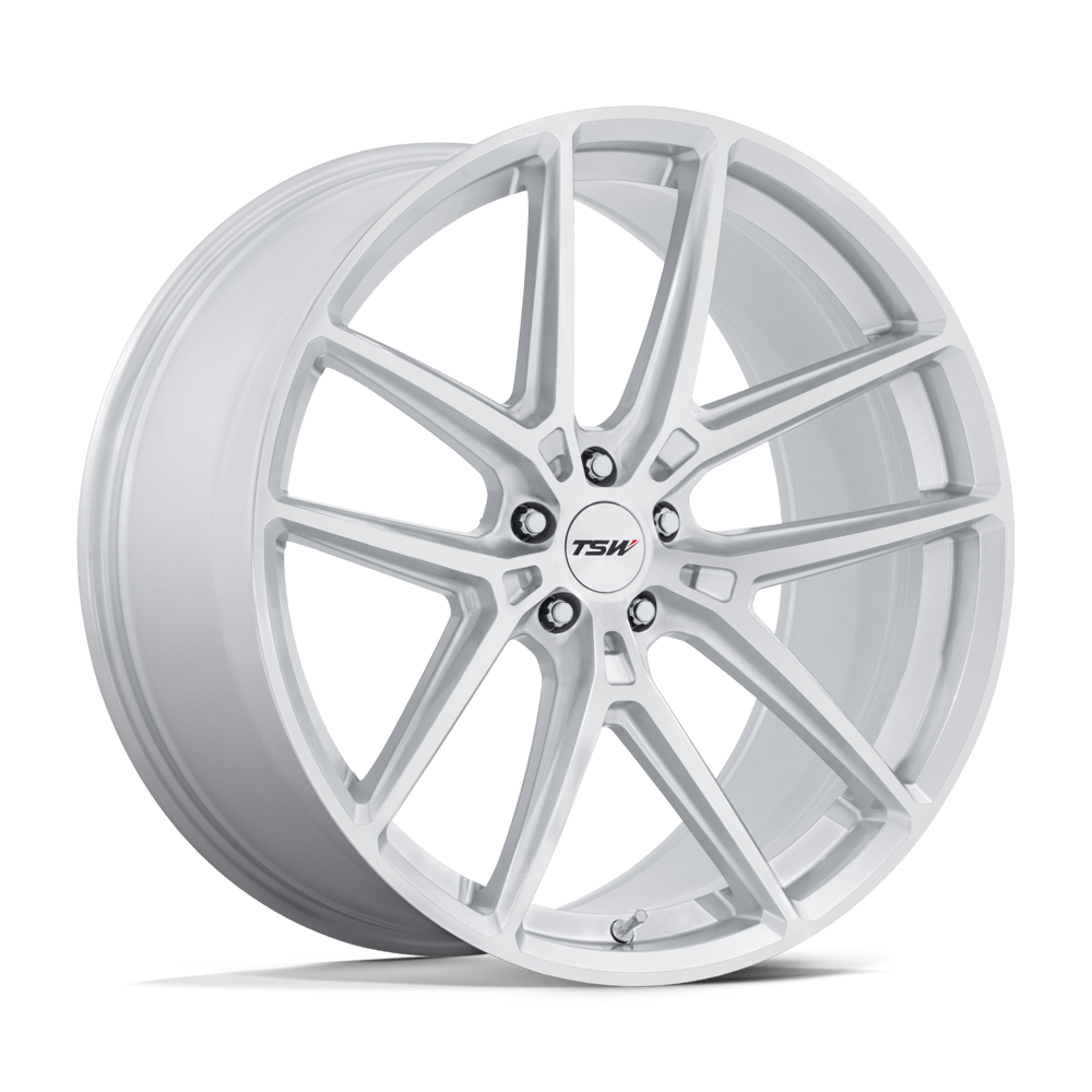 TSW Tw006 Imola 19X9.5 5X114.3 +40MM Gloss Silver W/ Machined Face
