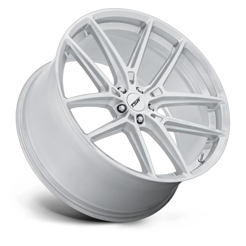 TSW Tw006 Imola 19X10.5 5X114.3 +43MM Gloss Silver W/ Machined Face