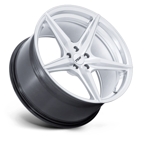 TSW Tw007 Esprit 18X9.5 5X120 +40MM Hyper Silver W/ Machined Face