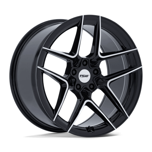 TSW Tw008 Slipstream 19X8.5 5X114.3 +35MM Gloss Black W/ Machined Face