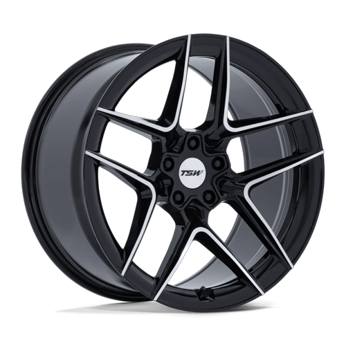 TSW Tw008 Slipstream 19X9.5 5X114.3 +25MM Gloss Black W/ Machined Face