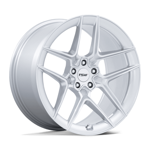 TSW Tw008 Slipstream 19X9.5 5X114.3 +40MM Gloss Silver W/ Machined Face