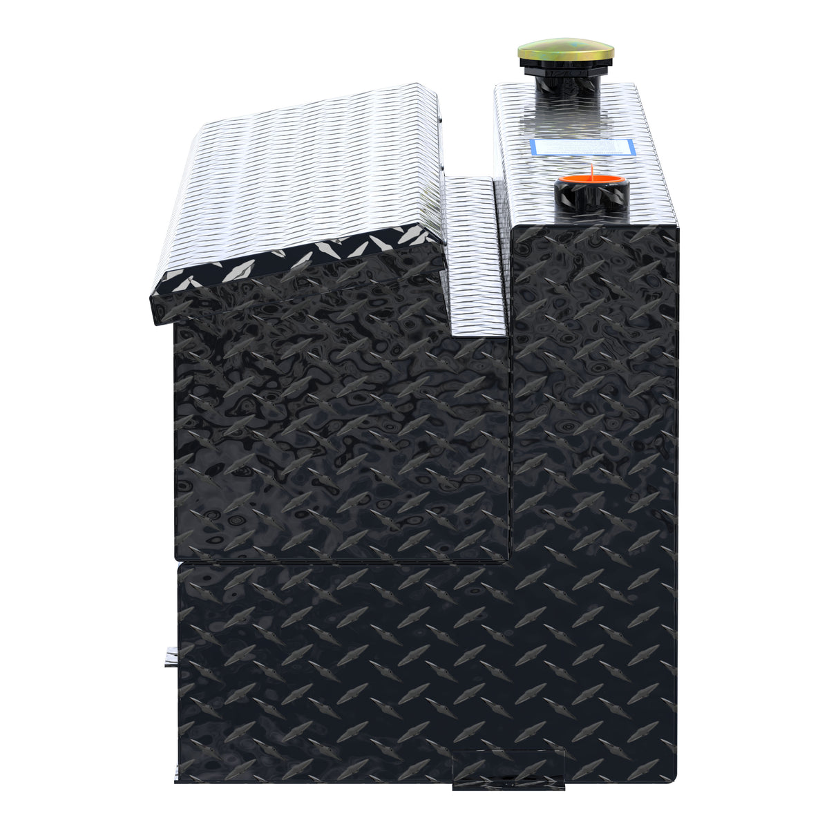 UWS TT-45-COMBO-BLK Gloss Black 45-Gallon Combo Aluminum Transfer Tank
