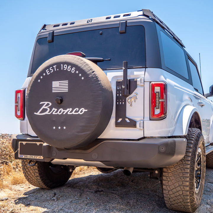 Turn Offroad 2021+ Ford Bronco Tailgate Flag Mount - EAF-M1 for 2021-2026 Ford Bronco - installed view