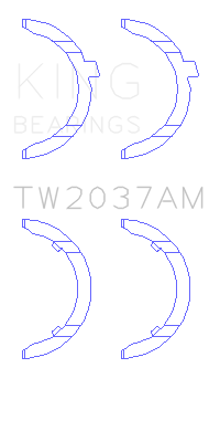 King Engine Bearings BMW M5 E39 5.0L V8 S62B50 Thrust Washers - TW2037AM