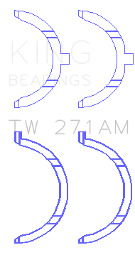 King Nissan Engine Bearings Thrust Washer Bearings TW271AM