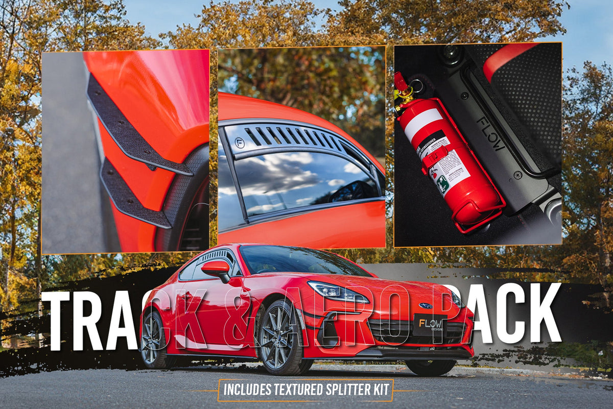 Flow Designs - ZD8 BRZ Full Lip Splitter Set (TEXTURED BLACK)