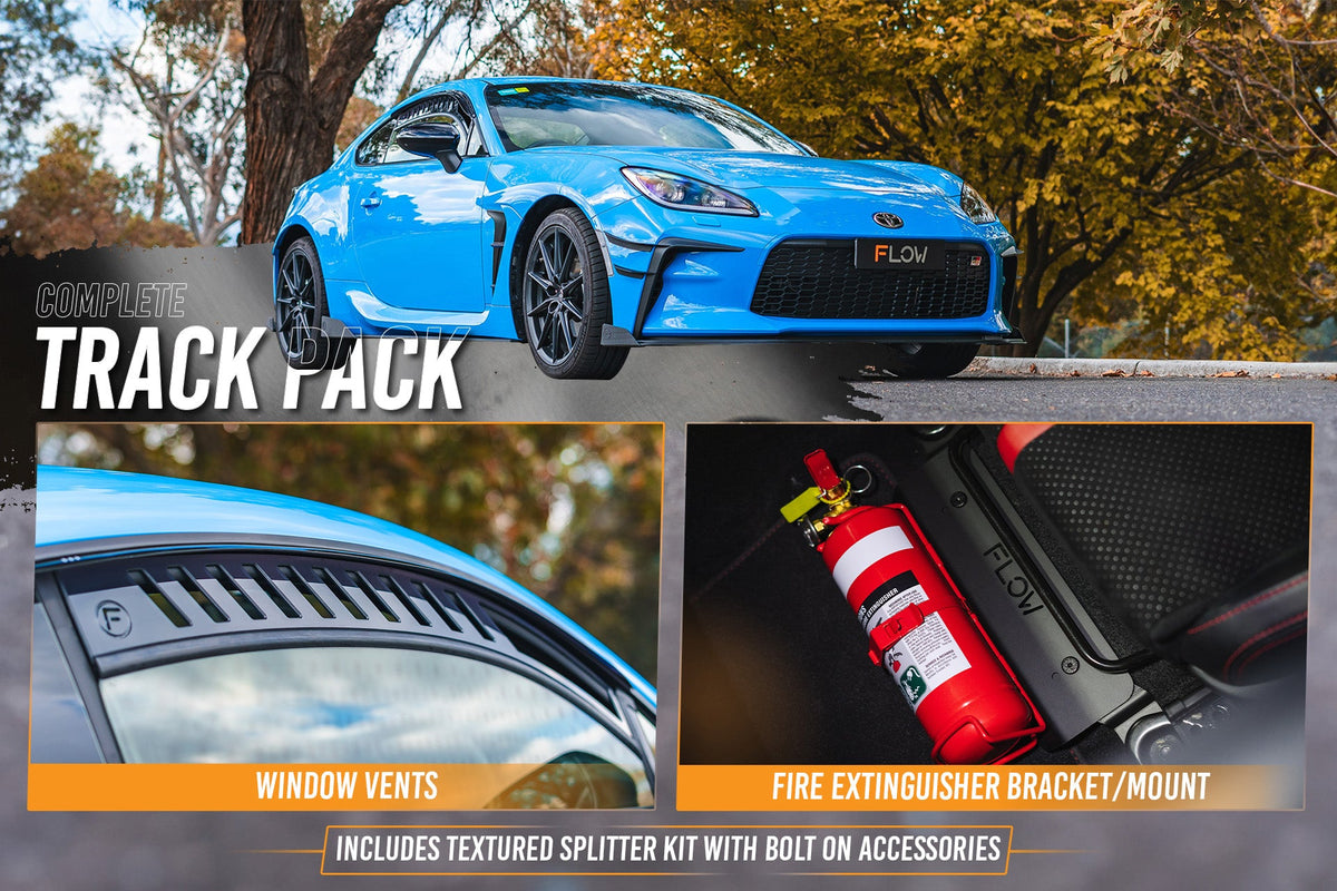 Flow Designs - GR86 ZN8 Full Lip Splitter Set (TEXTURED BLACK)