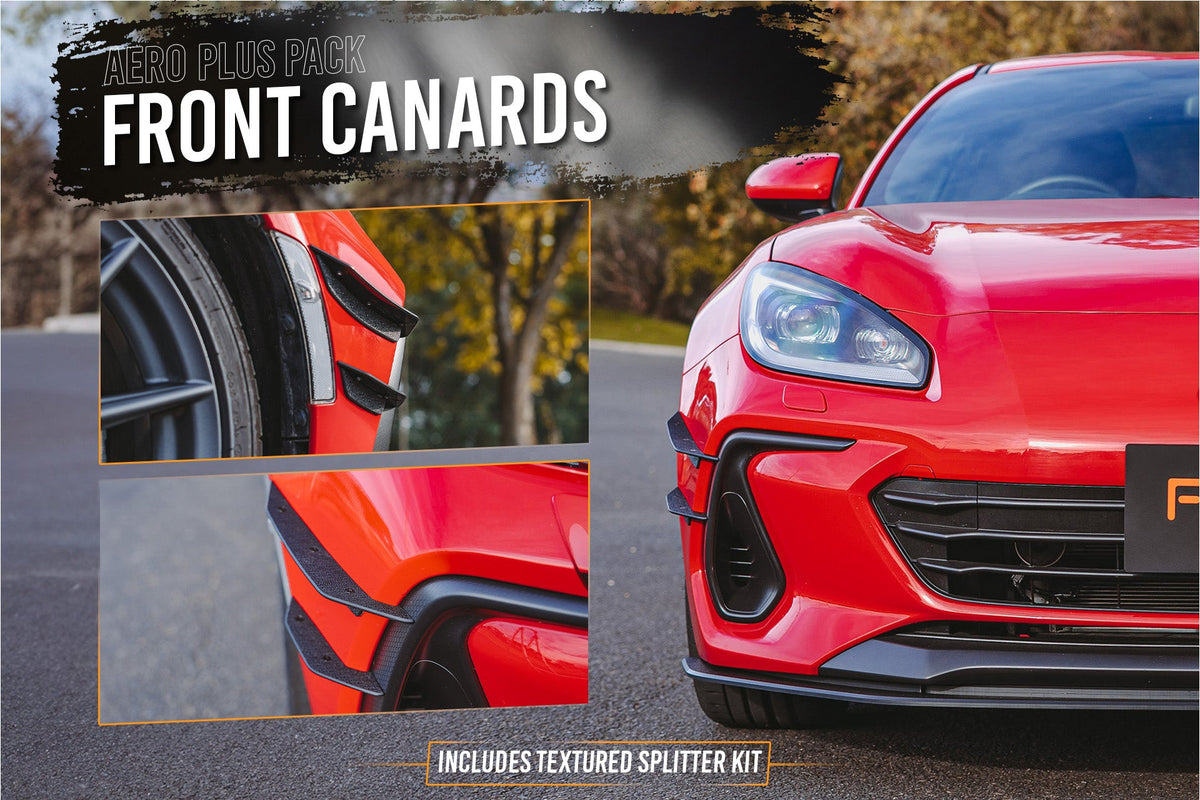 Flow Designs - ZD8 BRZ Full Lip Splitter Set (TEXTURED BLACK)