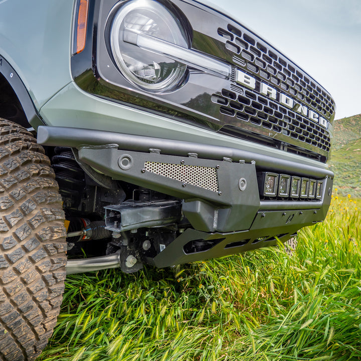 Turn Offroad 2021+ Ford Bronco Baja Front Bumper & Skid Plate - FB2-M1 for 2021-2026 Ford Bronco - rear view