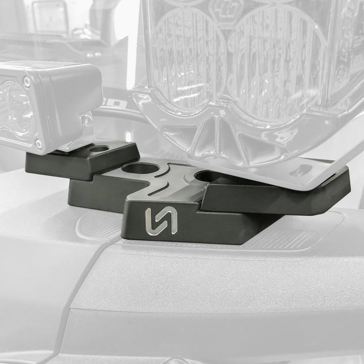 Turn Offroad 2021+ Ford Bronco Billet Pod Light Mount (PAIR) - LB1-M1 for 2021-2026 Ford Bronco - front view