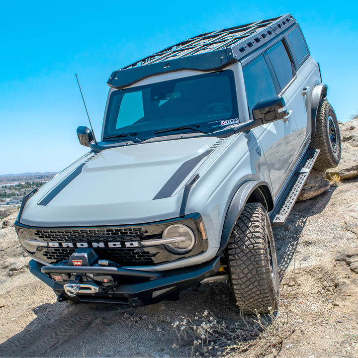 Turn Offroad 2021+ Ford Bronco 4 Door Roof Rack - RR1-M1 for 2021-2026 Ford Bronco - angle view