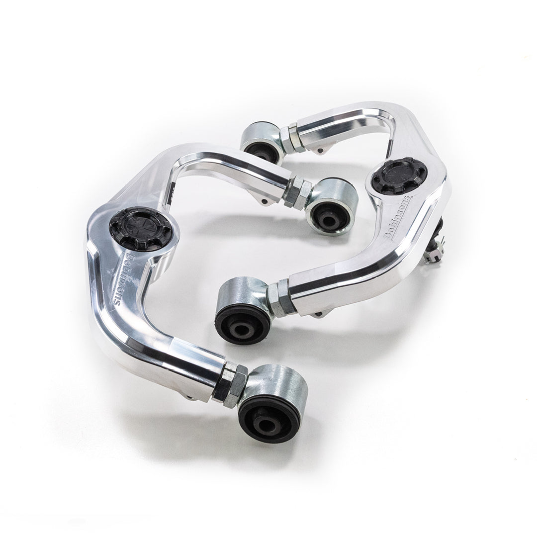DOBINSONS UCA PAIR BILLET ALUMINUM SERIES FOR NISSAN NAVARA / FRONTIER D23, D40, D41 (WITH BALLJOINTS PRESSED) - UCA45-205K