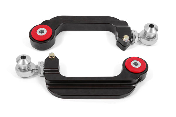 BMR 15-23 S550 Mustang Billet Aluminum Camber Links Adjustable (Poly/Rod ends) - Black Anodized - UCA762