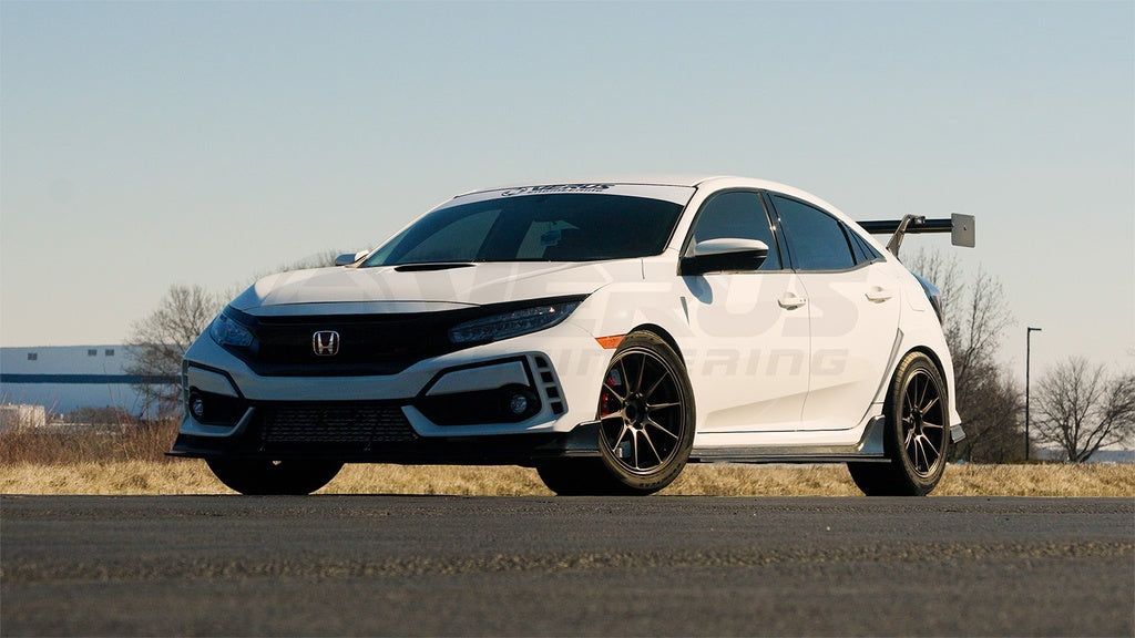 Verus - UCW Rear Wing for 2017-2021 FK8 Honda Civic Type R - A0582A for 2017-2021 Honda Civic Type R - detail view