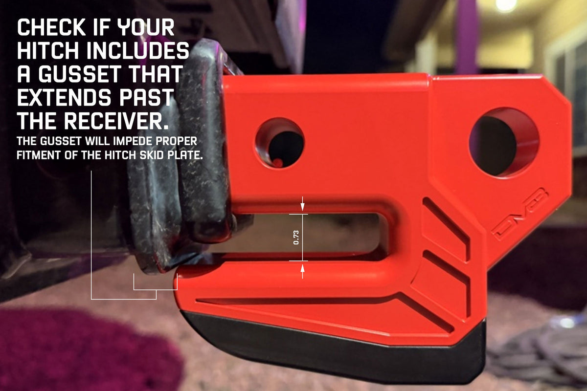 DV8 Offroad - DV8 Xtract 2" Hitch Skid Plate - UNHS-01BL