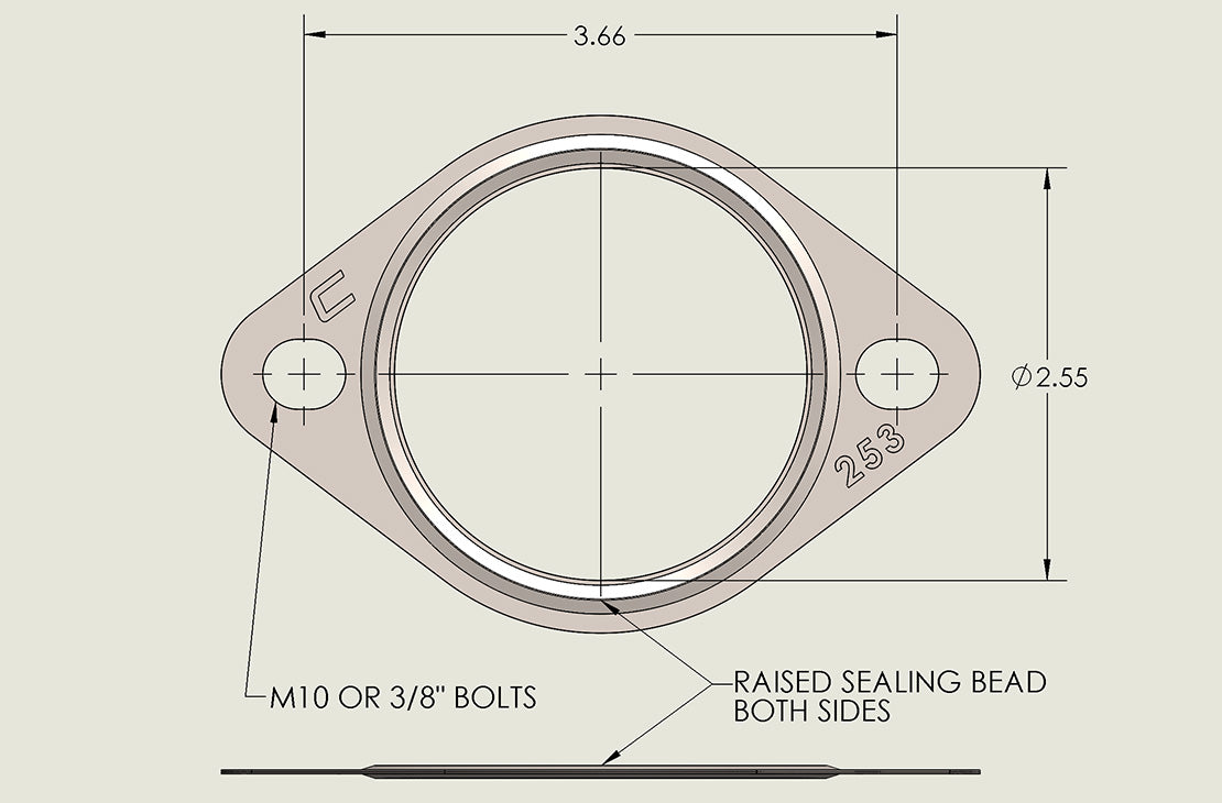 Cobb 2.5in 2-Bolt Exhaust Gasket - UNI-001-253