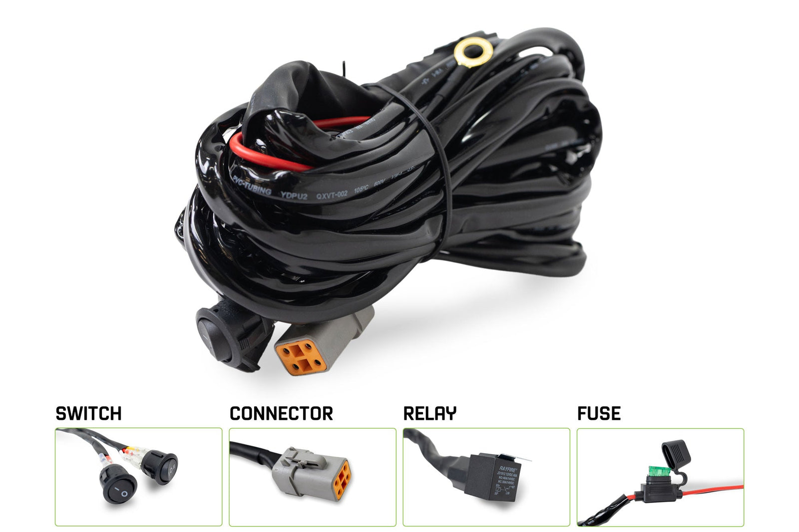 DV8 Offroad - 40 AMP DTP 4-Pin Halo Light Harness - UNWH-05