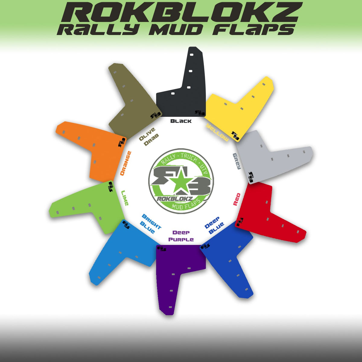 RokBlokz POLARIS RZR RS1 2018-2022 TRAILING ARM Mud Flaps (Pair)