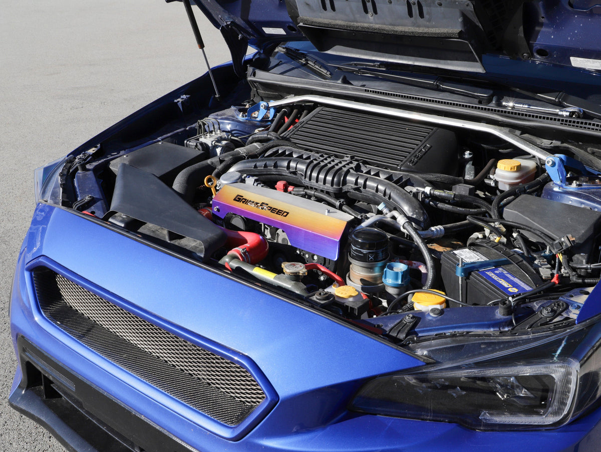 GrimmSpeed - Titanium Pulley Cover 2015–2021 Subaru WRX (FA20 Engine) - GRM.1064.1.0