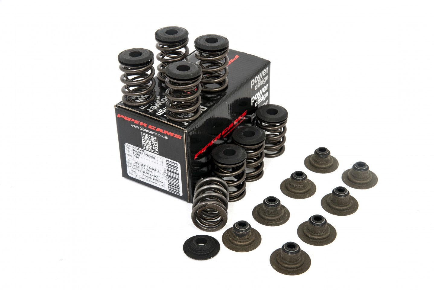 Piper Cams Ford CVH Double Valve Springs Inc Caps, Seats &amp; Seals