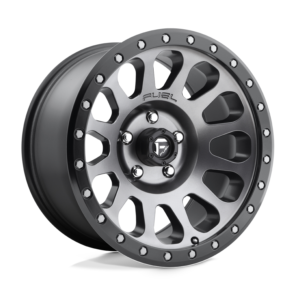 Fuel Off-Road Aluminum Wheels 20X10 Vector D601 Matte Gunmetal Black Bead Ring