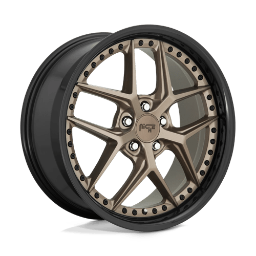 Niche 1PC M227 Vice 19X8.5 5X114.3 +35MM Matte Bronze Black Bead Ring