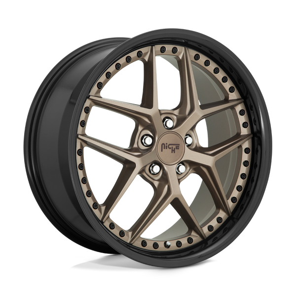 Niche M227 Vice 19X8.5 5X114.3 +35MM Matte Bronze Black Bead Ring