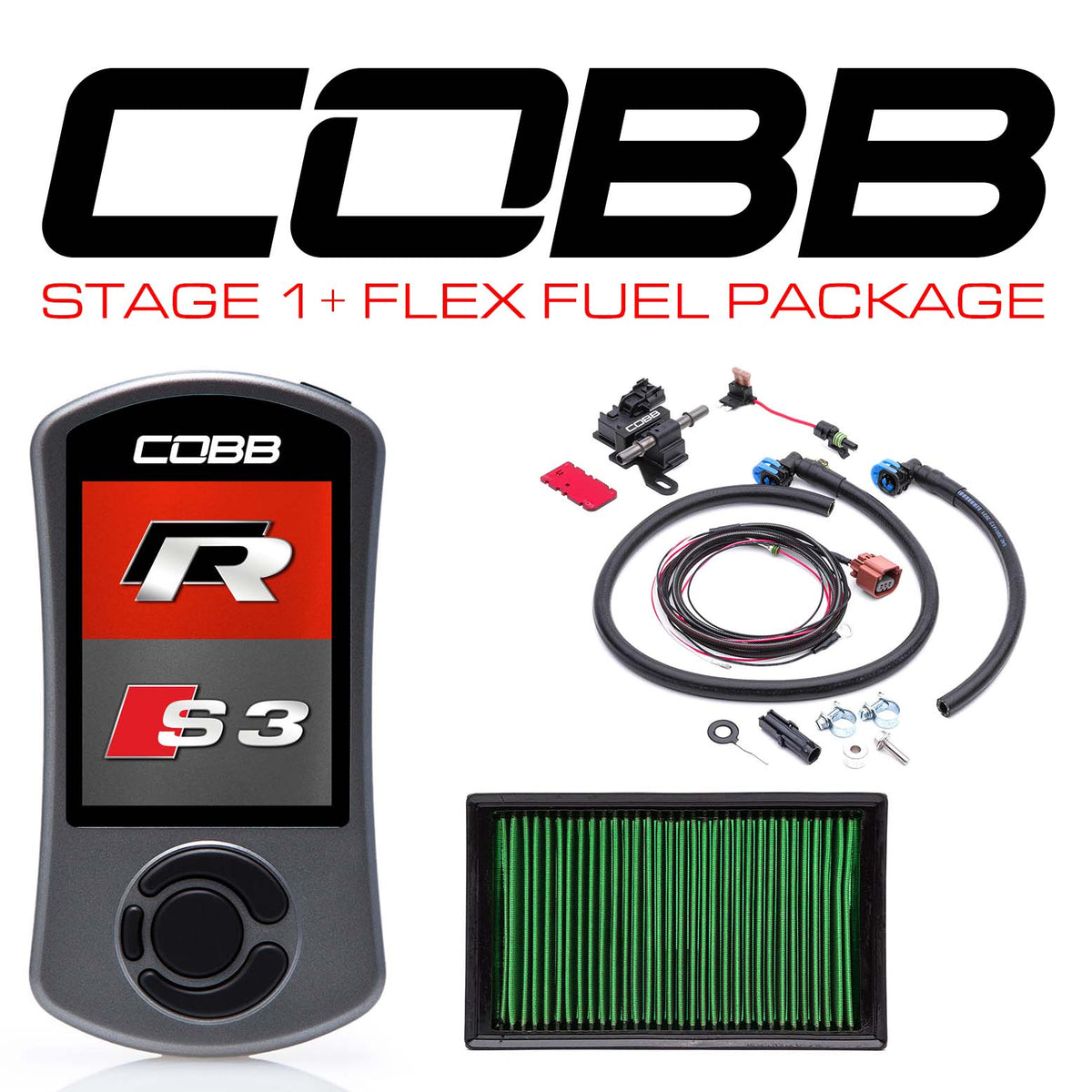 Cobb Stage 1+ Flex Fuel Power Pkg VW Golf R (MK7/7.5) / Audi S3 (8V) - VLK0030010FF