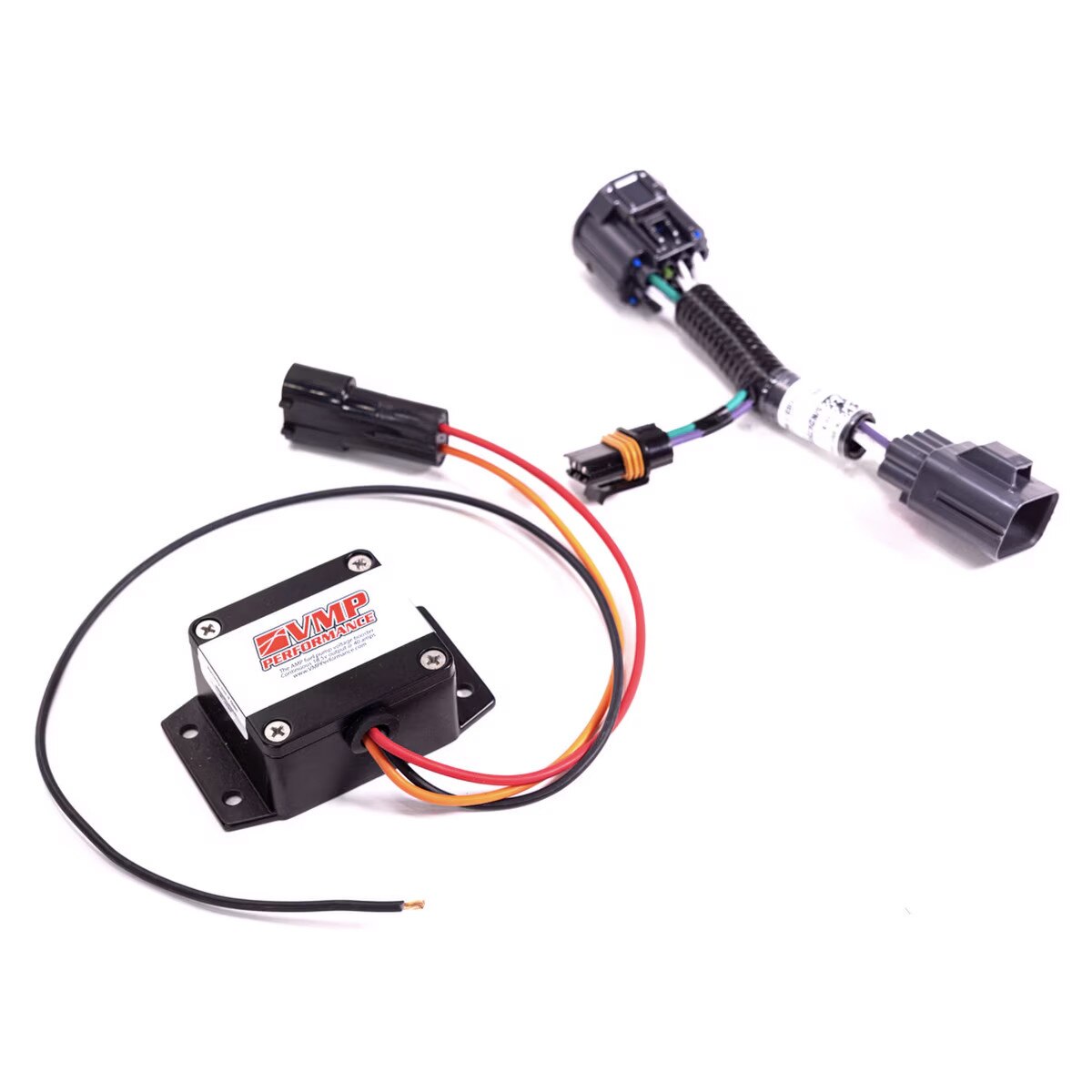 VMP Plug and Play Fuel Pump Voltage Booster for '11-'24+ F-150 5.0 L - VMP-ENF021 for 2011-2021 Ford F 150 - angle view