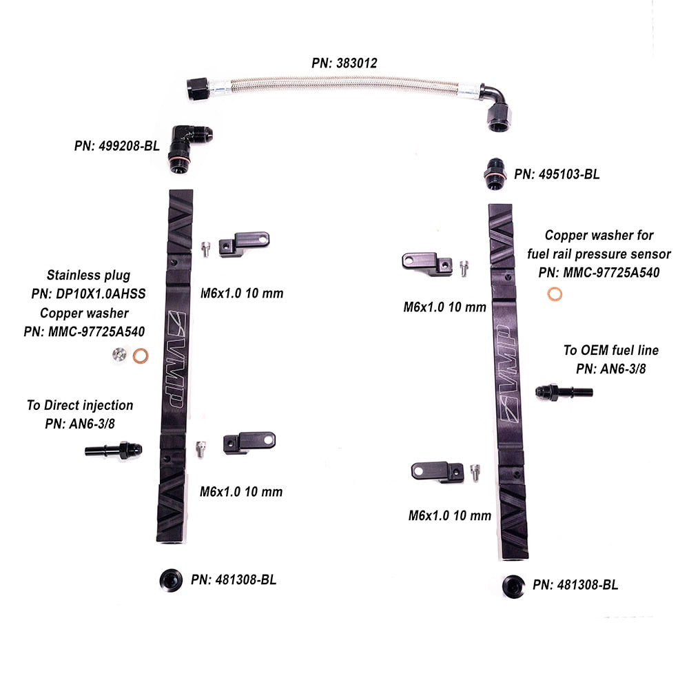 VMP Billet Fuel Rail Kit for '18+ Coyote 5.0 L - Predator swap